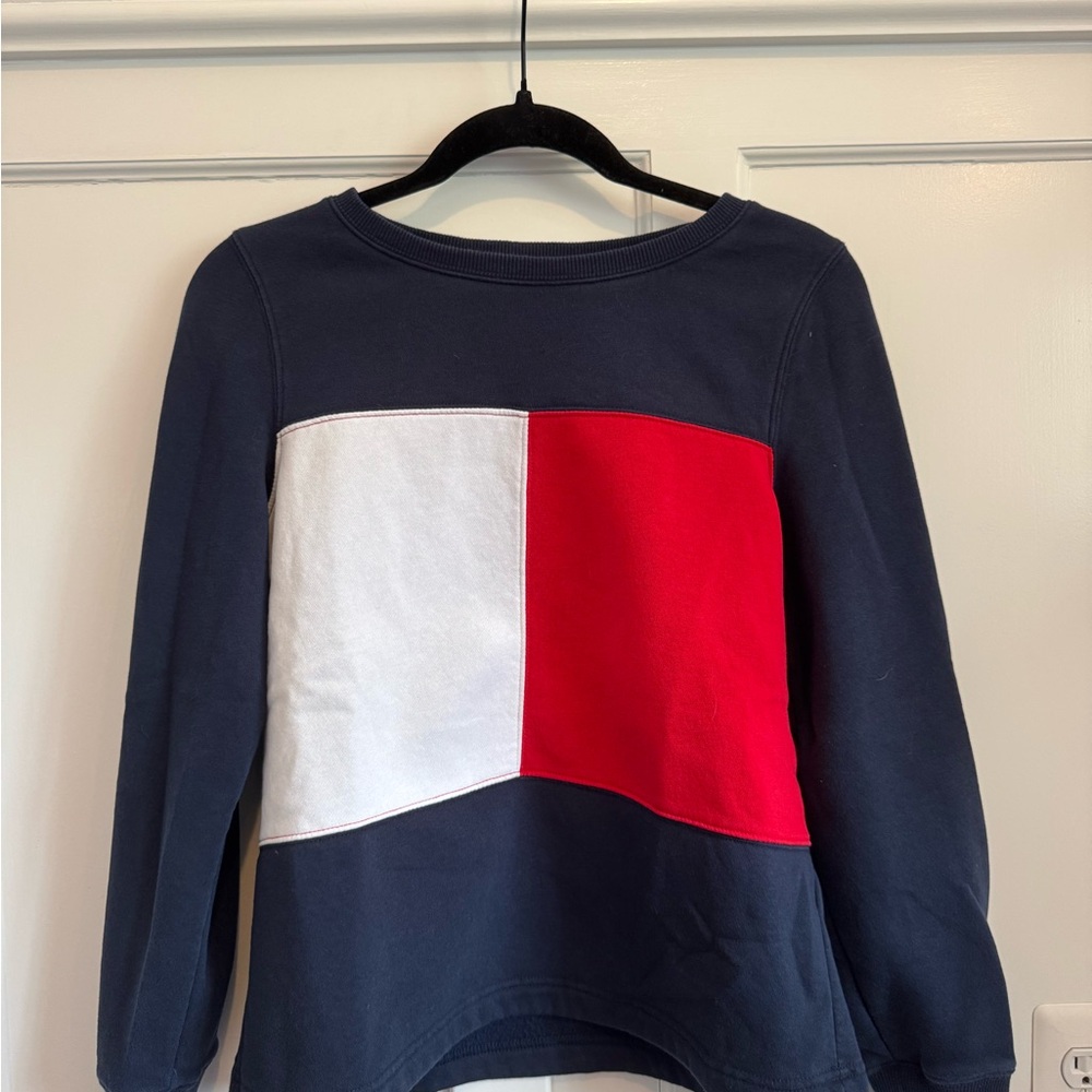 Tommy Hilfiger Navy, Red, and White Sweatshirt